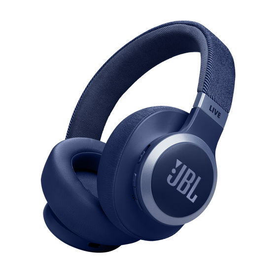 JBL Live 770NC - Blue - Wireless Over-Ear Headphones with True Adaptive Noise Cancelling - Hero